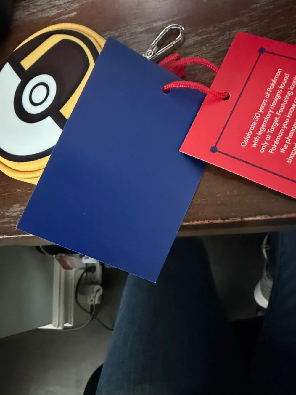 Pokemon x Target pokeball Yellow bag charm with Red Cord NWT rare collectible